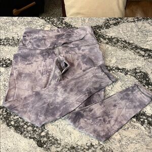 Grey Tie-Dye Leggings